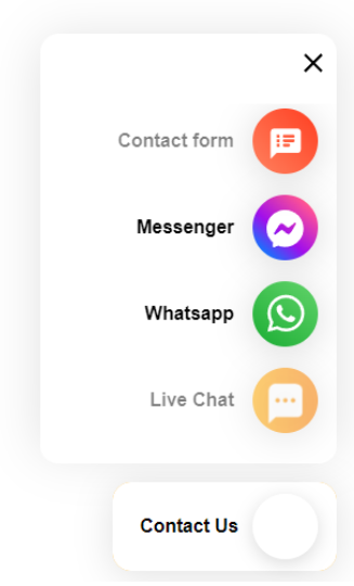 زر اتصل بنا في LiveAgent بقنوات تواصل متعددة لتقديم دعم يمكن الوصول له.